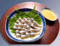 きびなご刺身酢味噌の調理例